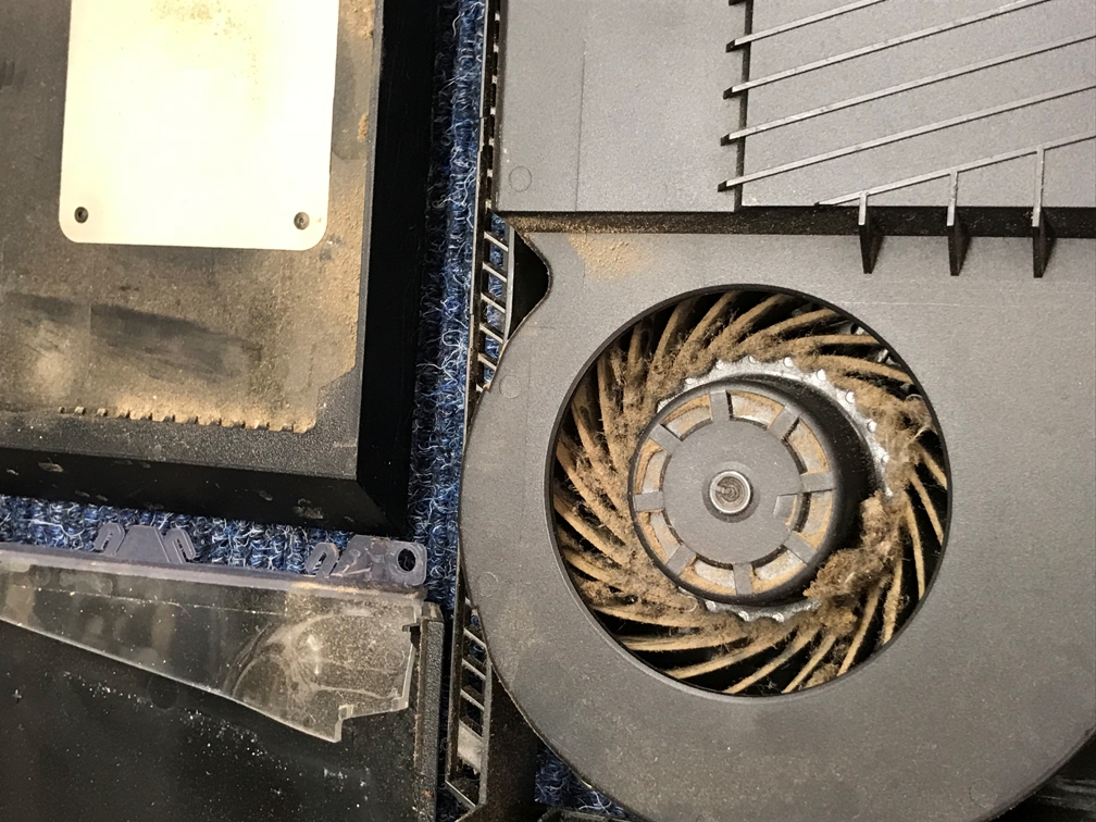 ps4 with clogged fan